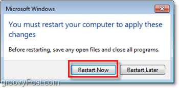 restartējiet datoru, lai pabeigtu Internet Explorer 8 izslēgšanu operētājsistēmā Windows 7