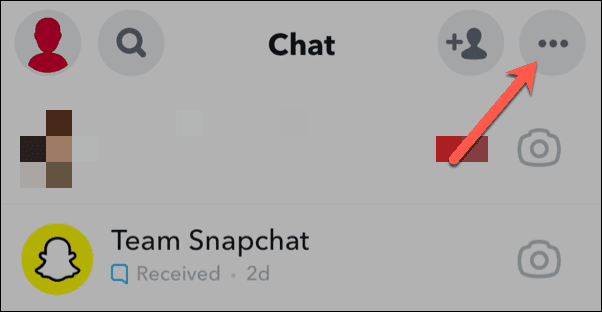 Snapchat izvēlnes ikona