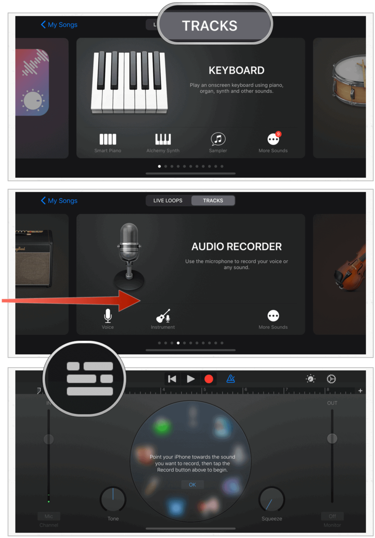 GarageBand atlasiet Audio Recorder