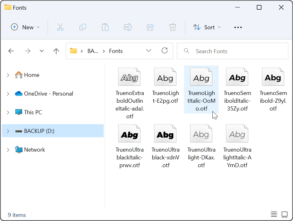 Instalējiet vai atinstalējiet fontus operētājsistēmā Windows 11