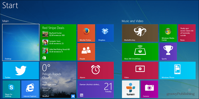 Kā dublēt un atiestatīt Windows 8.1 sākuma ekrānu