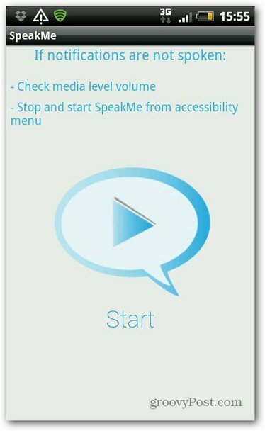 SpeakMe Android Start