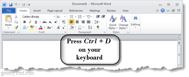 Kā mainīt noklusējuma fontu Microsoft Word 2010