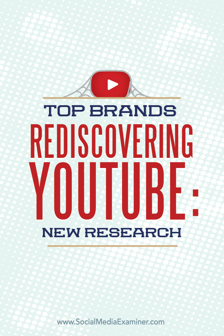 Pētījumi rāda, ka populārākie zīmoli no jauna atklāj YouTube