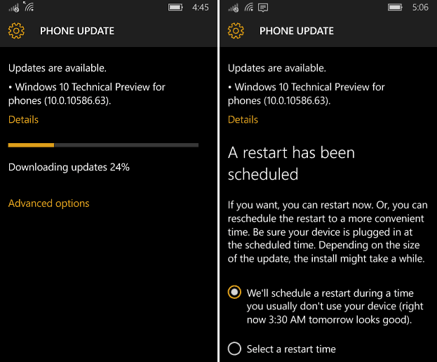 Windows 10 Mobile Build 10586.63 ieviešana iekšējās informācijas izmantošanai (atjaunināta)