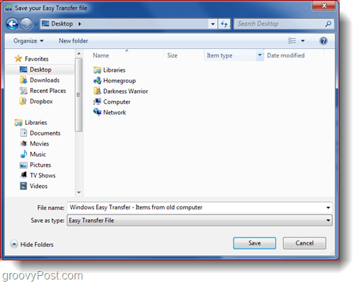 Windows 7 vienkāršās pārsūtīšanas rīks - īsa rokasgrāmata