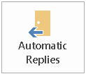 Poga Outlook automātisko atbilžu pogaOutlook automātisko atbilžu poga