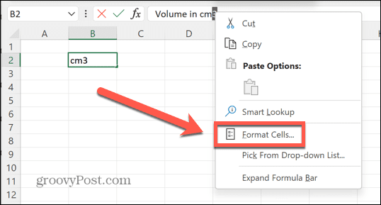 Excel formāta šūnas