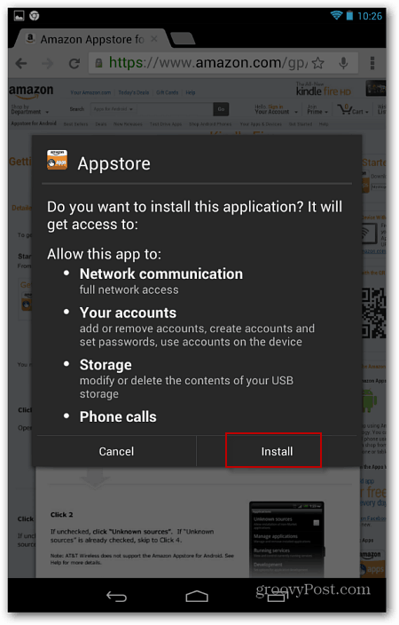 Sāciet instalēt Amazon App Store