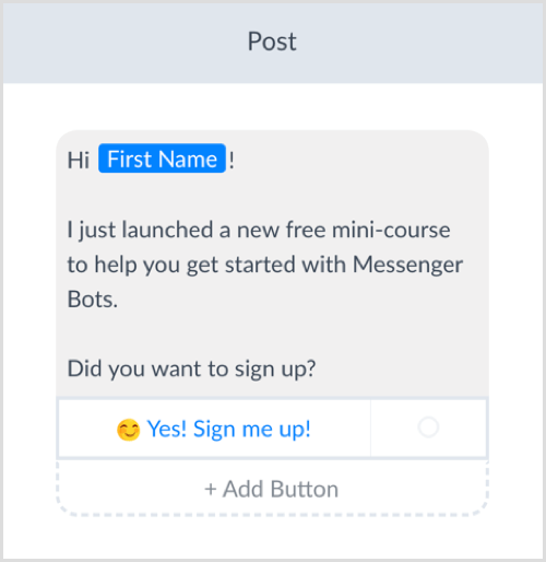 izveidojiet Messenger robota secību ar ManyChat