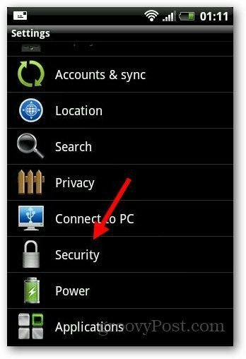 Drošības atslēga Android 2