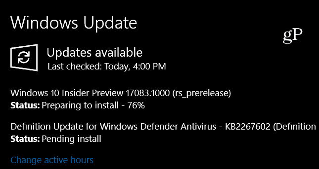 Windows 10 priekšskatījums Build 17083