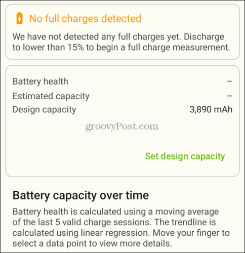 Pārbaudiet akumulatora stāvokli Android lietotnē AccuBattery