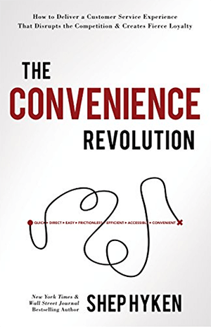 Šis ir Shep Hyken jaunākās grāmatas The Convenience Revolution vāka ekrānuzņēmums.