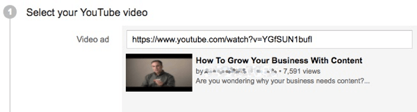 Pievienojiet saiti savam YouTube reklāmas kampaņas videoklipam.
