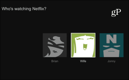 Netflix lietotāju profili