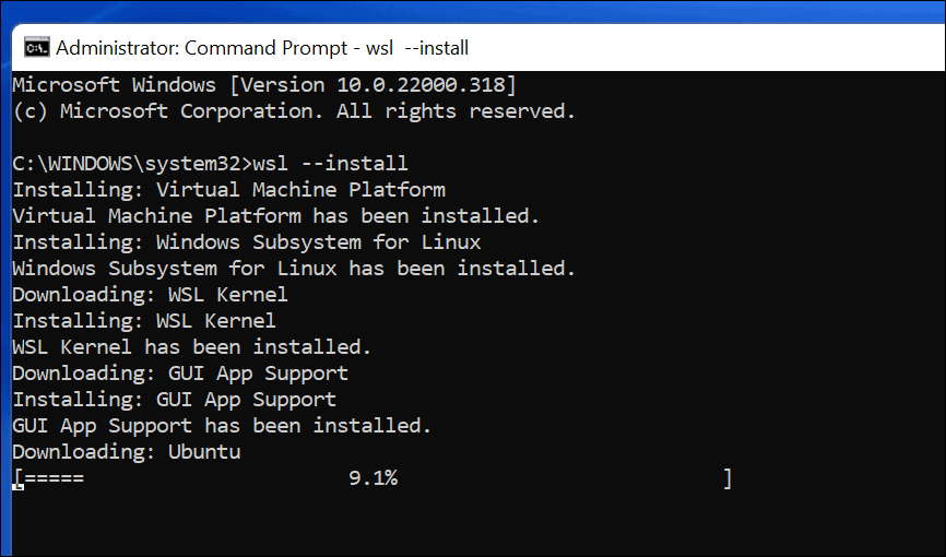 WSL un Ubuntu instalēšana
