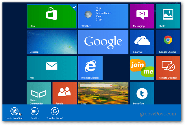 Kā izslēgt veikalu sistēmā Windows 8