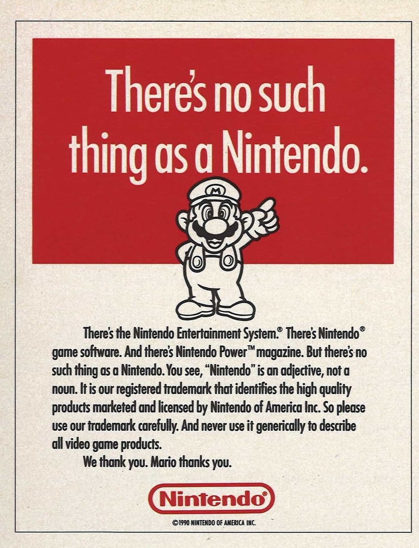 nav tādas lietas kā Nintendo