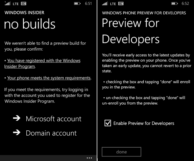 Windows Phone 10 priekšskatījums 512 MB ierīču atbalstam