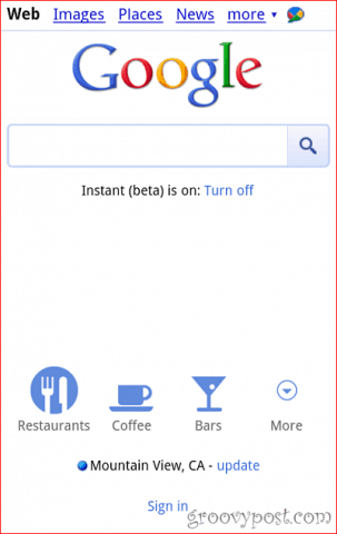 google mobilās atrašanās vietas pogas