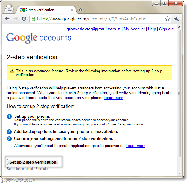 google kontu divpakāpju verifikācija