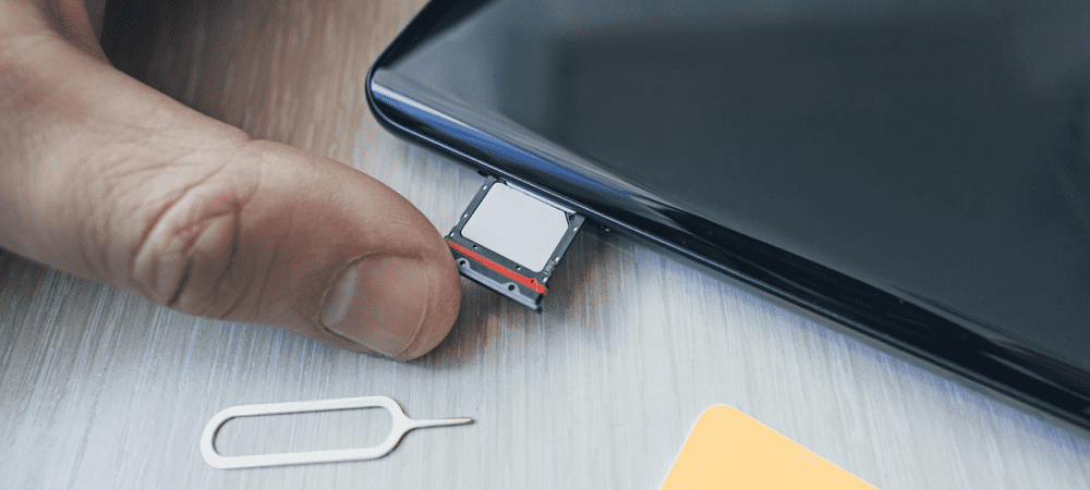 SIM kartes slota atvēršana iPhone vai Android ierīcē