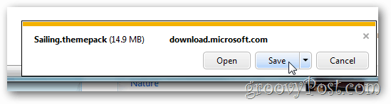 Windows 7 bezmaksas tēma saglabāt