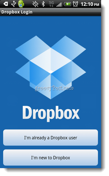 Android Dropbox instalēšana Dropbox pieteikšanās