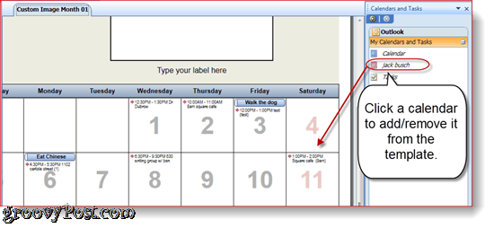 Overlenda Outlook kalendāru drukāšana