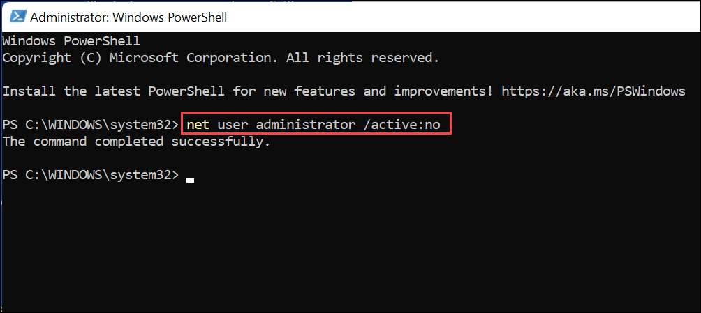 iespējot administratora kontu operētājsistēmā Windows 11
