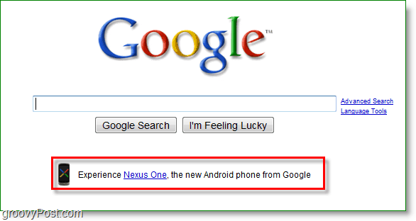 Nexus viens tiek reklamēts google mājas lapā.