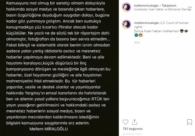 Aktrise Meltem Miraloğlu šķīrusies no savas sievas ASV