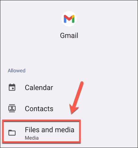 android Gmail faili un multivides iestatījumi