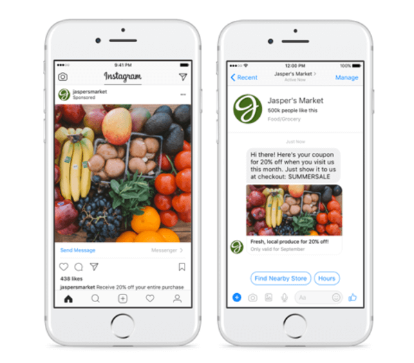 Facebook paplašina klikšķi uz Messenger reklāmas līdz Instagram.