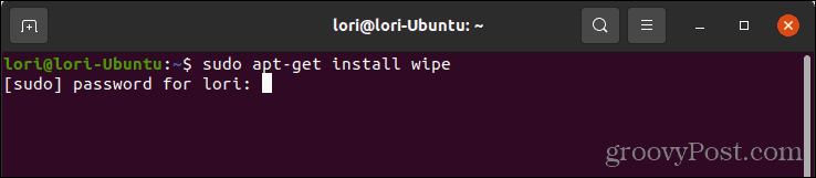 Instalējiet noslaucīt operētājsistēmā Linux
