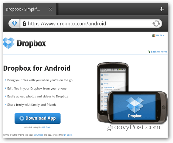 Dropbox operētājsistēmai Android