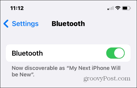 mainiet Bluetooth nosaukumu iPhone tālrunī