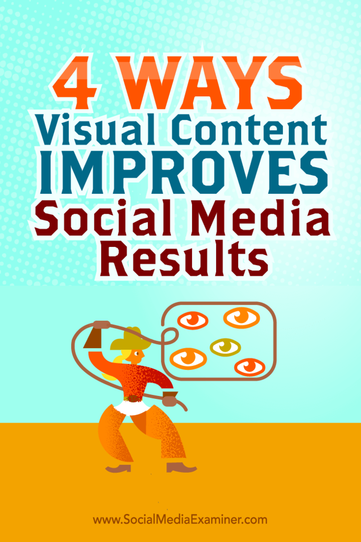 Padomi par četriem veidiem, kā jūs varat uzlabot savu sociālo mediju rezultātus, izmantojot vizuālo saturu.