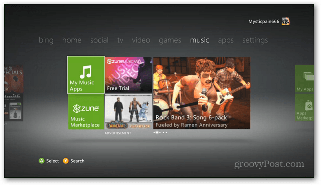 Xbox 360 informācijas panelis