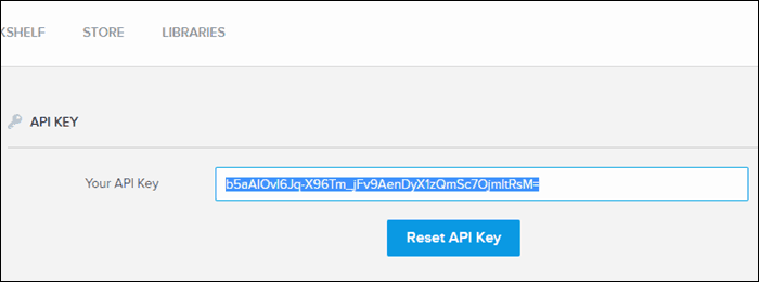Kopējiet API atslēgu no sava BookFusion konta