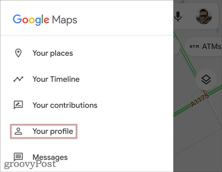 Google Maps profila rediģēšana