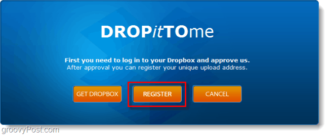 reģistrējiet dropbox augšupielādes kontu