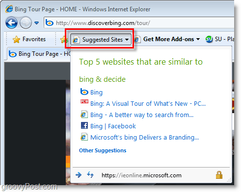Internet Explorer 8 - ieteiktās vietnes ir kaitinošas!