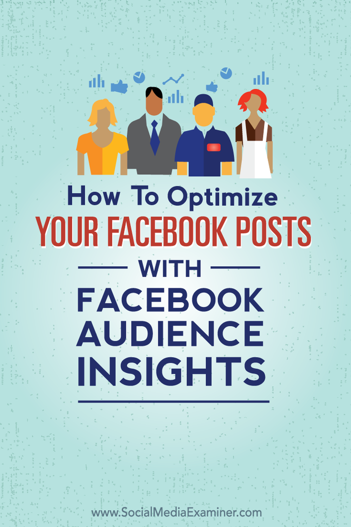 Kā optimizēt savus Facebook ierakstus, izmantojot Facebook auditorijas ieskatus: sociālo mediju pārbaudītājs