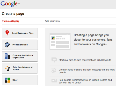 Google+ lapas - izveidojiet lapu