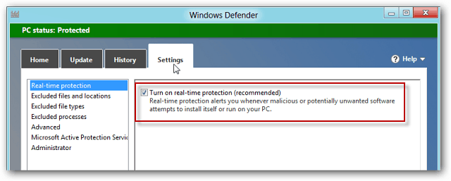 Windows Defender operētājsistēmā Windows 8 ietver MSE