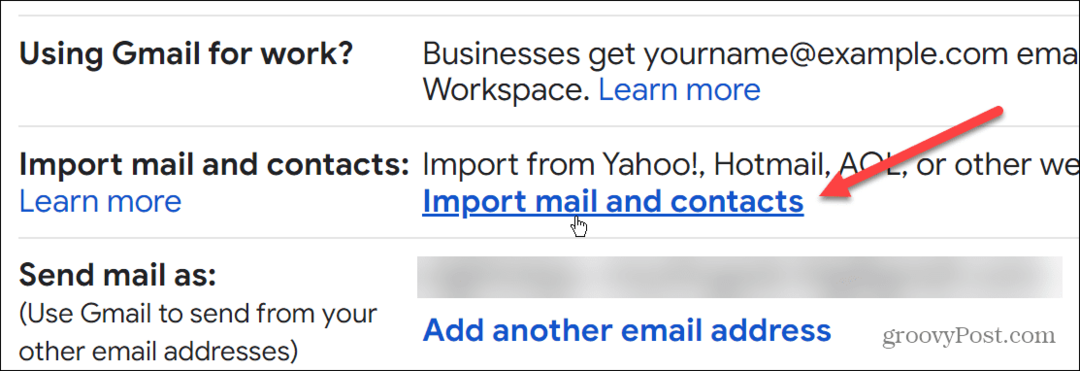 Importējiet Outlook e-pastu pakalpojumā Gmail