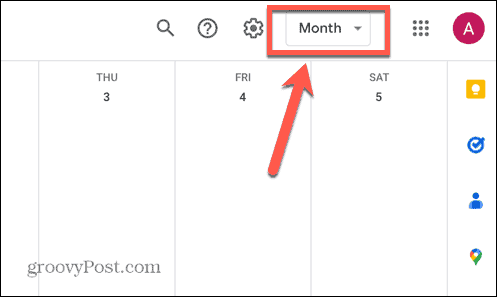 Google kalendāra skata iespējas