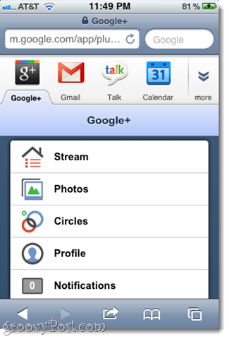 google + mobilās mājas ainas